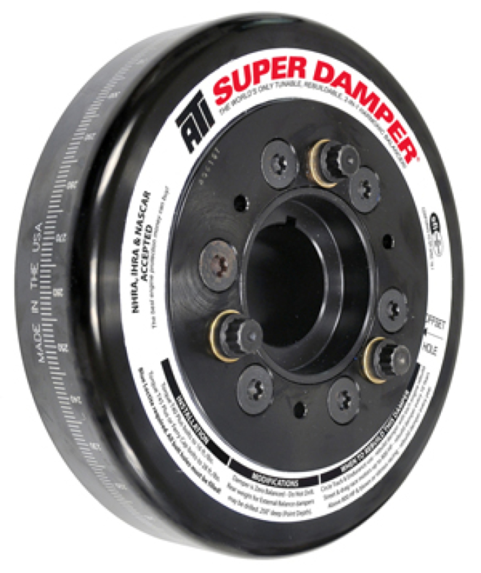 Picture of ATI Damper - 7.074in - Alum - Chevy LS - Smooth - C-Bore Front - 3 Ring