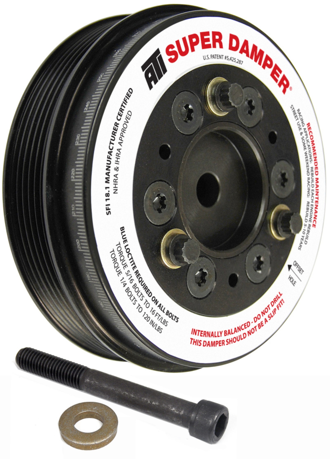 Picture of ATI Damper - 5.74in - Alum - 6 Grv - Mini Cooper S - 1.6L - 2 Percent OD - 1Pc