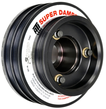 Picture of ATI Damper - 5.67in - Alum - (2) 4 Grv - Nissan RB26 - R33 34 - 1Pc - w/Power Steering Pulley