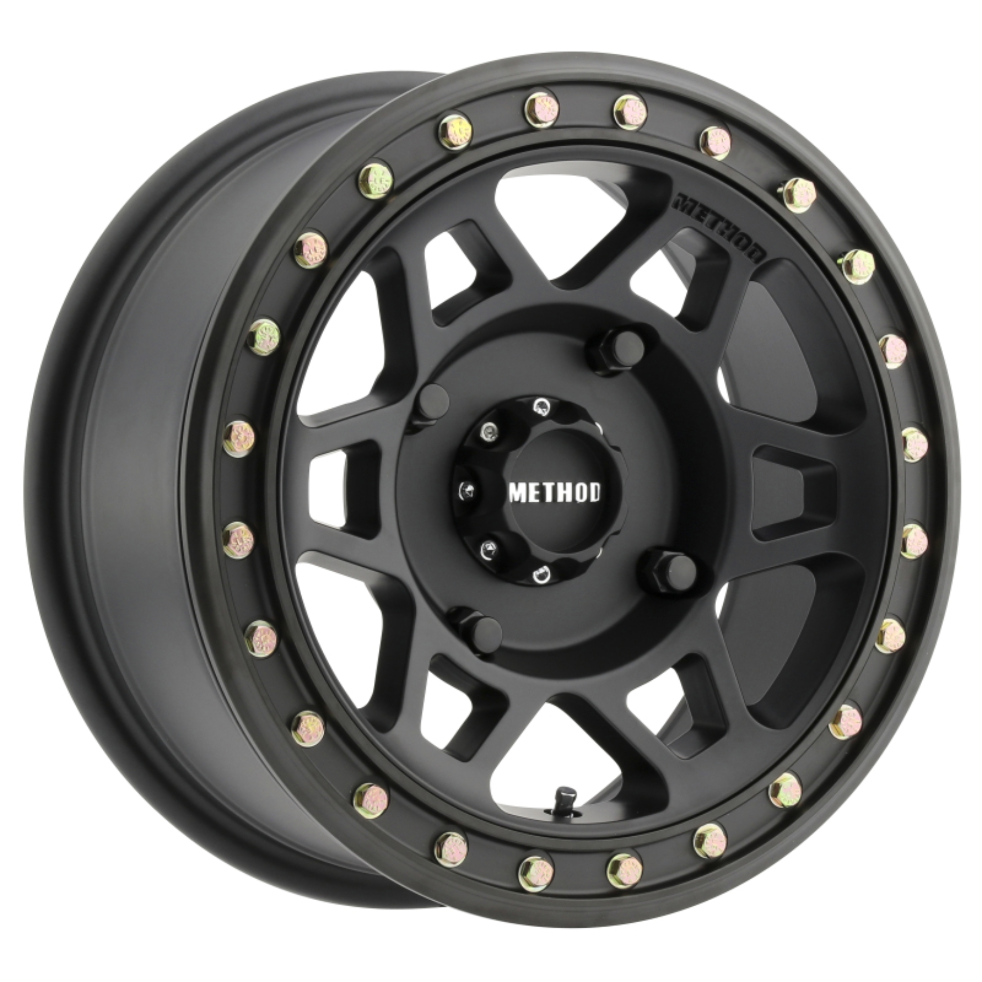 Picture of Method MR405 UTV Beadlock 15x7 / 5+2/38mm Offset / 4x136 / 106mm CB Matte Black Wheel