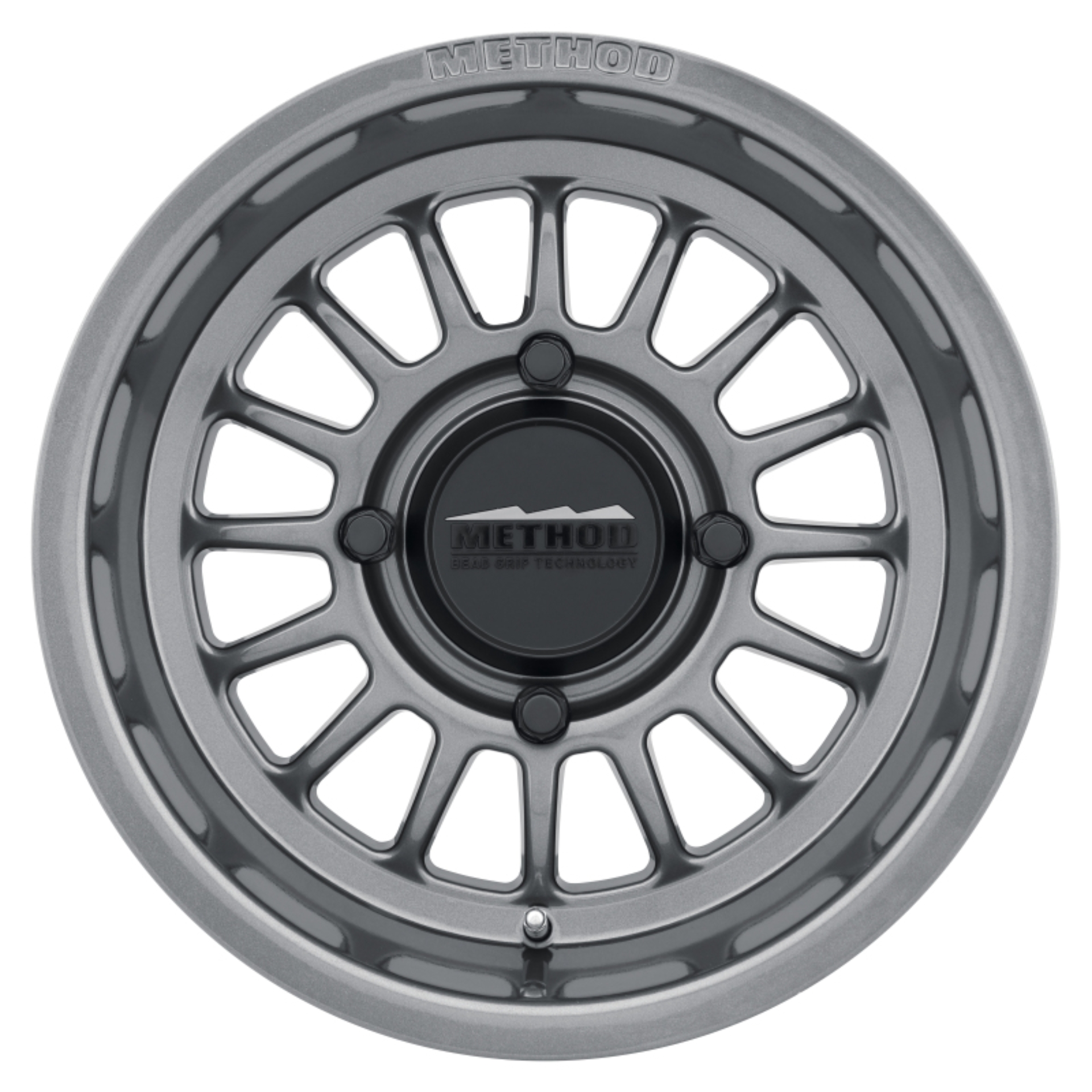 Picture of Method MR411 Bead Grip 15x7 / 4+3/13mm Offset / 4x136 / 106.25mm CB Gloss Titanium Wheel