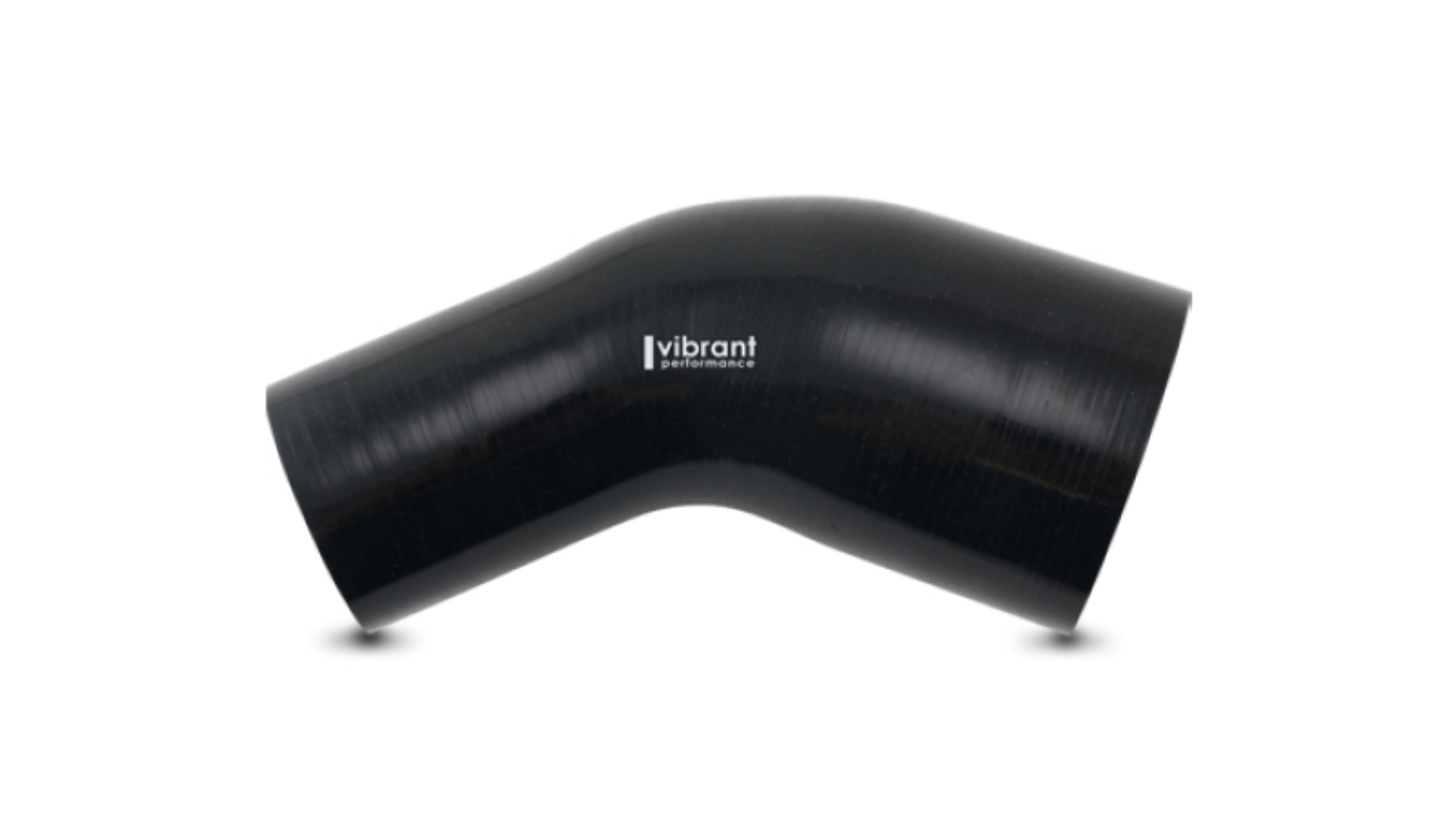 Picture of Vibrant 1.75in ID x 2in ID Gloss Black Silicone 45 Degree Transition Elbow