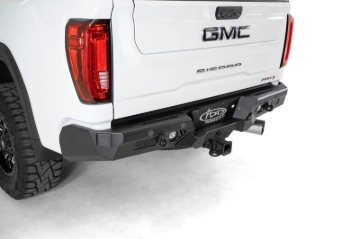 Picture of Addictive Desert Designs 2020 GM Sierra/Silverado 2500 Bomber HD Rear Bumper w/ Blind Spot Mounts