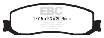 Picture of EBC Greenstuff Brake Pad Sets - DP63001