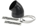 Picture of aFe Magnum FORCE CAI Univ. Silicone (4.125in to 3.5in ID / 49 Deg.) Elbow Reducing Coupler - Black