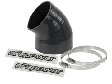 Picture of aFe Magnum FORCE CAI Univ. Silicone (4.125in to 3.5in ID / 49 Deg.) Elbow Reducing Coupler - Black