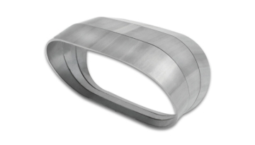 Picture of Vibrant Vertical 304 SS Oval Pie Cuts 3.5in OD Tight 45 Degree Elbow