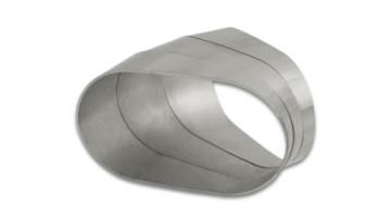 Picture of Vibrant Horizontal 304 SS Oval Pie Cuts 3.5in OD Tight 45 Degree Elbow