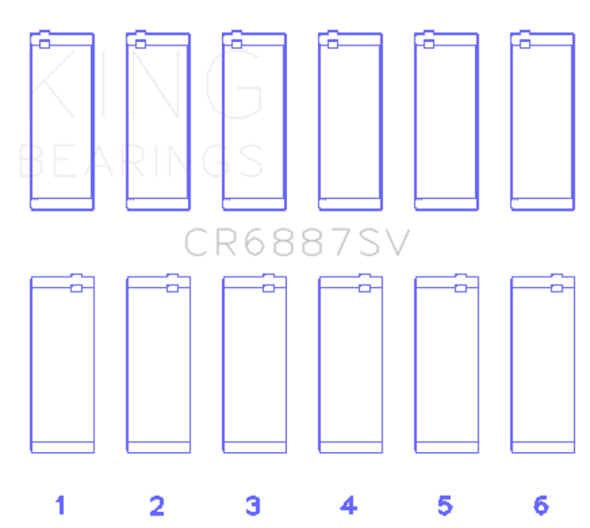 Picture of King Engine Bearings BMW B58B30A Performance Rod Bearing Set