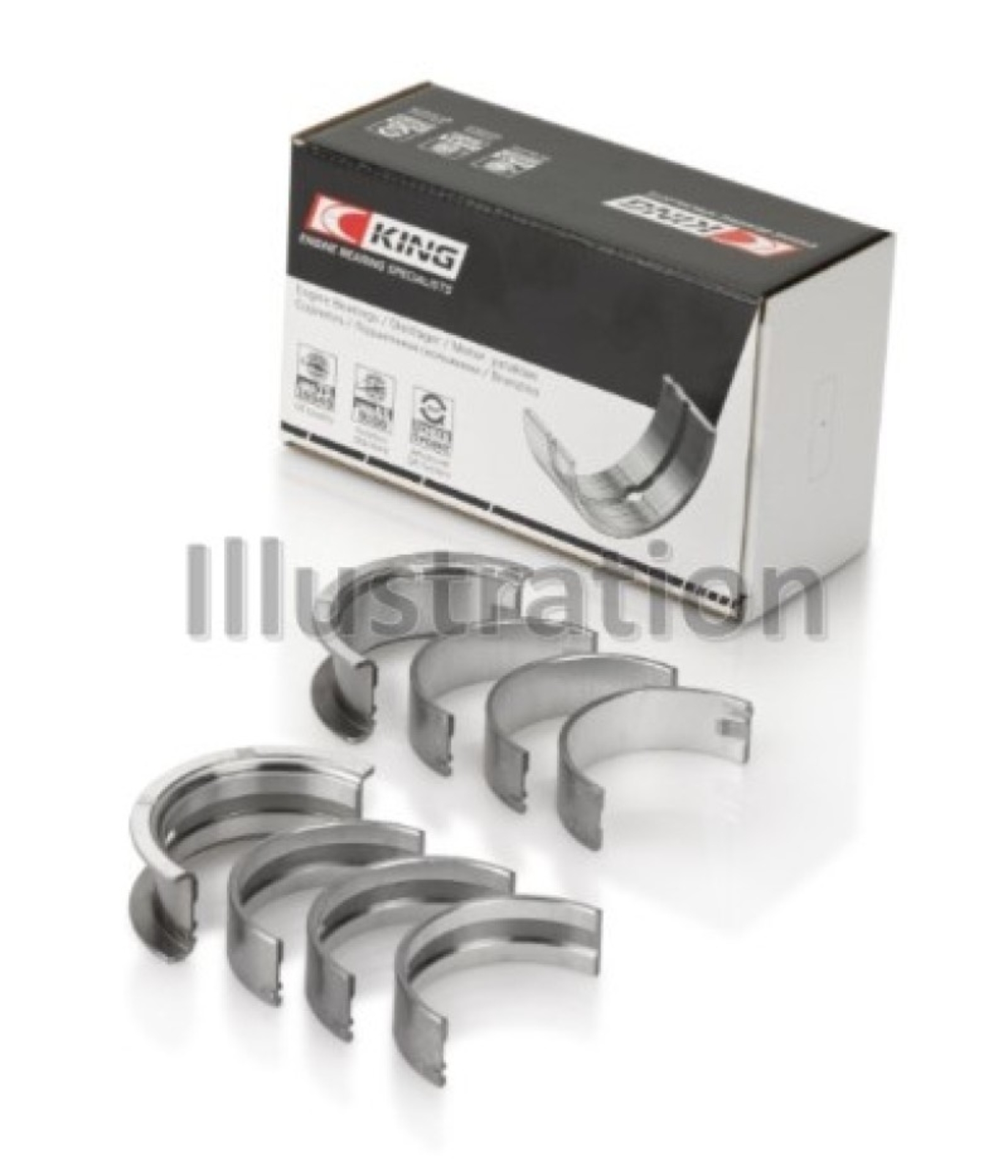 Picture of King Engine Bearings 87-90 Subaru Justy Main Bearing Set (Size 0.25 Oversized)