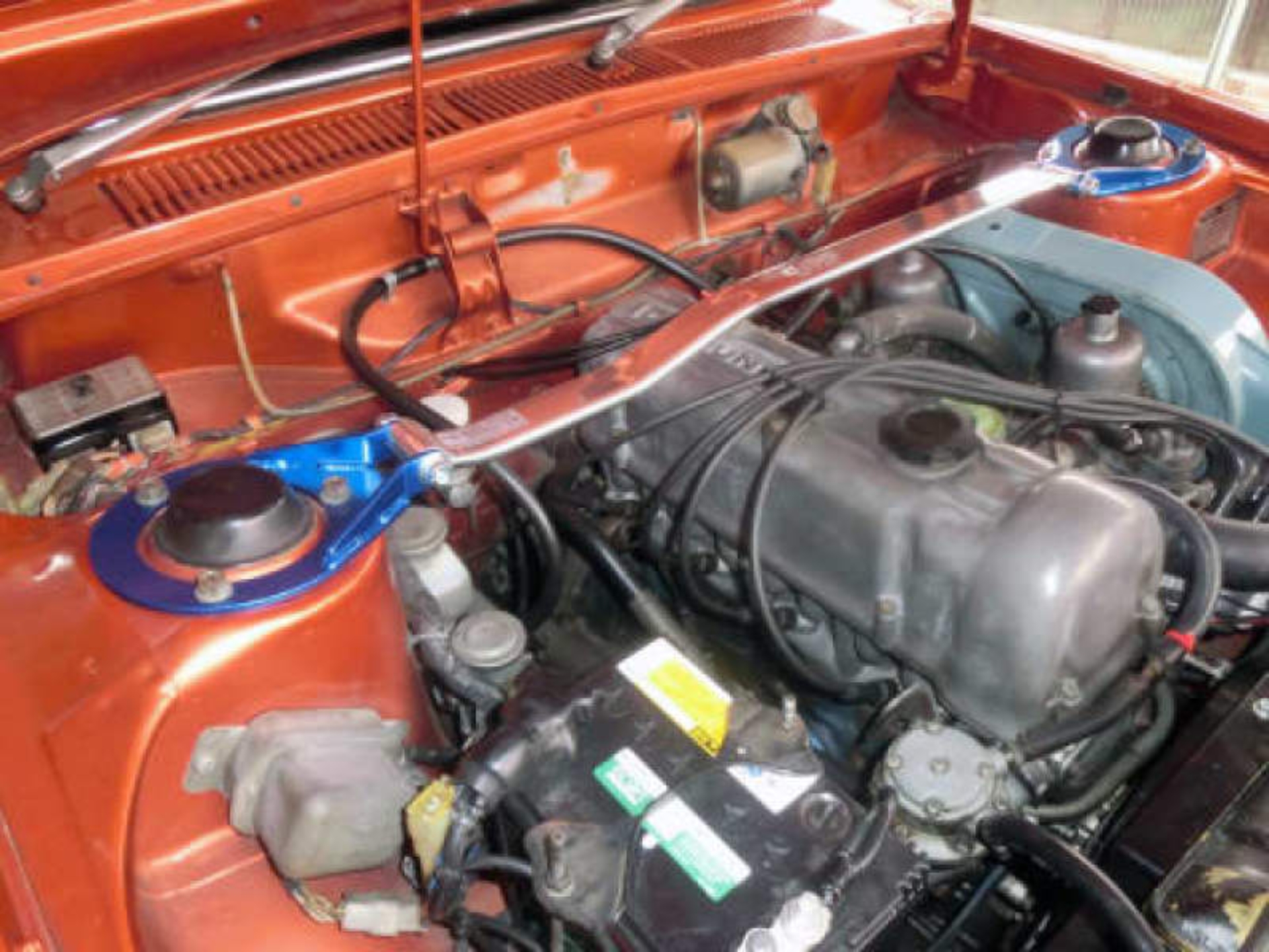 Picture of Cusco Type-II Oval Strut Bar 67-73 Datsun 510/Bluebird 1.6L SU Twin Carburetor