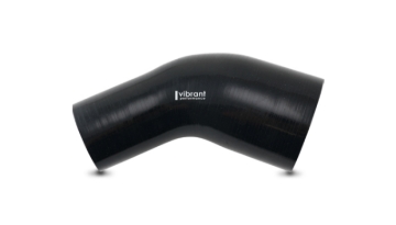 Picture of Vibrant 2.50in ID x 3in ID Gloss Black Silicone 45 Degree Transition Elbow