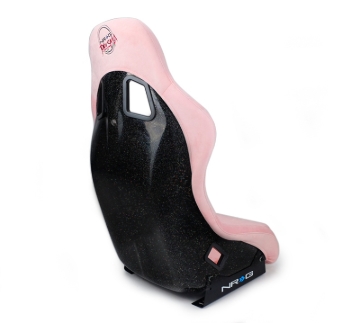 Picture of NRG FRP Bucket Seat Prisma Edition w/ Pearlized Back and Pink Alcantara (Medium)