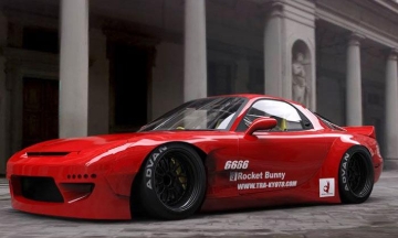 Picture of GReddy 92-02 Mazda RX-7 Rocket Bunny FD3S Duck-Tail Wing V2