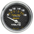 Picture of Autometer Carbon Fiber 52mm 8-18 Volt Electronic Volt meter