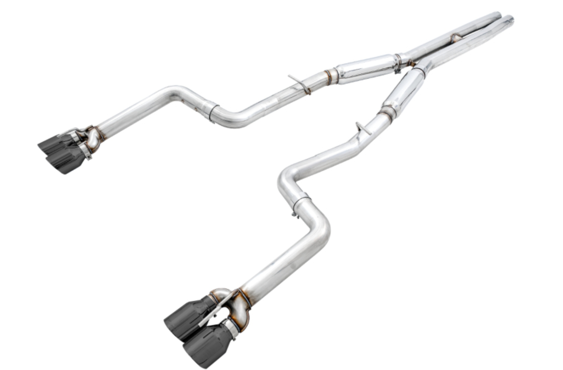 Picture of AWE Tuning 2017+ Dodge Challenger 5.7L Track Edition Exhaust - Diamond Black Quad Tips