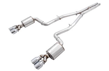 Picture of AWE Tuning 2017+ Challenger 5.7L Touring Edition Exhaust - Non-Resonated - Chrome Silver Quad Tips