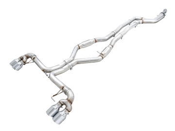 Picture of AWE Tuning 2019+ BMW M340i (G20) Track Edition Exhaust - Quad Chrome Silver Tips