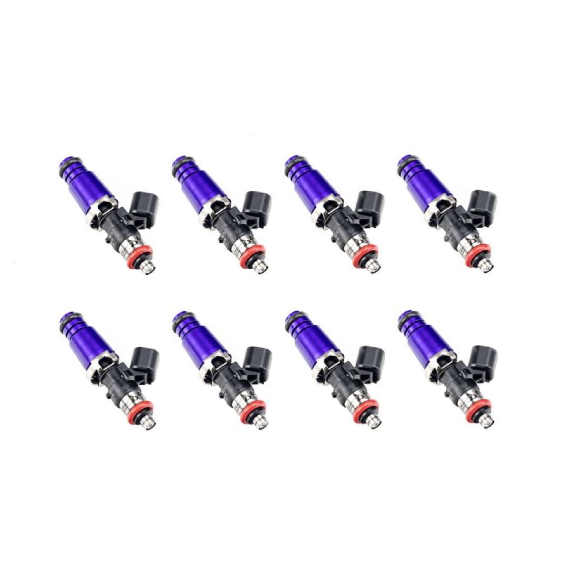 Picture of Injector Dynamics 1340cc Injectors - 60mm Length - 14mm Purple Top - 15mm Lower O-Ring (Set of 8)
