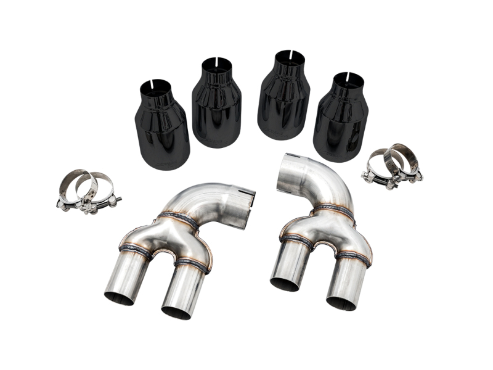 Picture of AWE Tuning 2019+ BMW M340i (G20) OE-Config-To-Quad Tip Conversion Kit - Diamond Black Tip