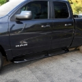 Picture of Westin 19-20 Dodge Ram 1500 Crew Cab Platinum 4 Oval Nerf Step Bars - Black