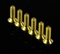 Picture of NRG Titanium Steering Wheel Screw Upgrade Kit (Conical) - Chrome Gold