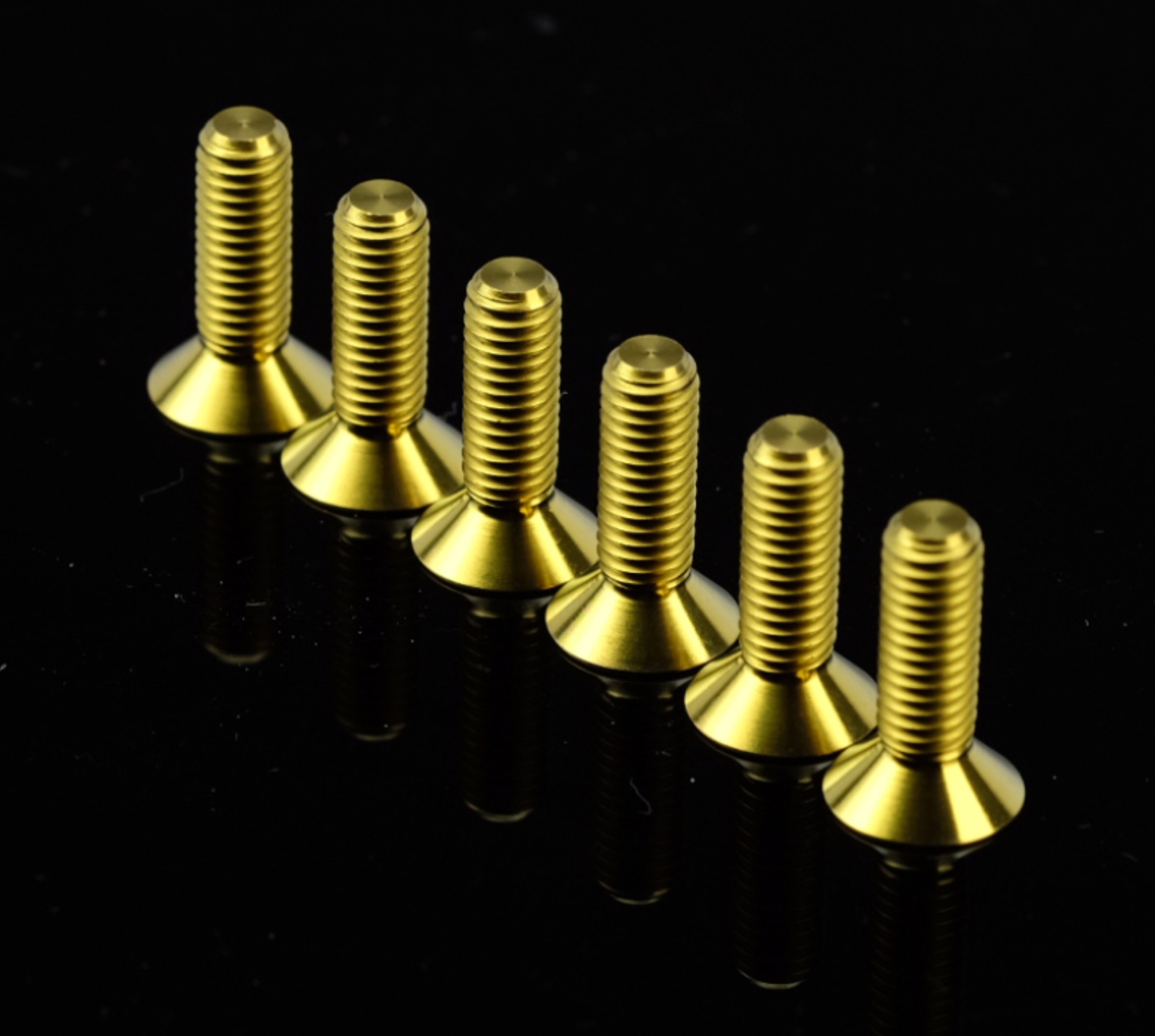 Picture of NRG Titanium Steering Wheel Screw Upgrade Kit (Conical) - Chrome Gold