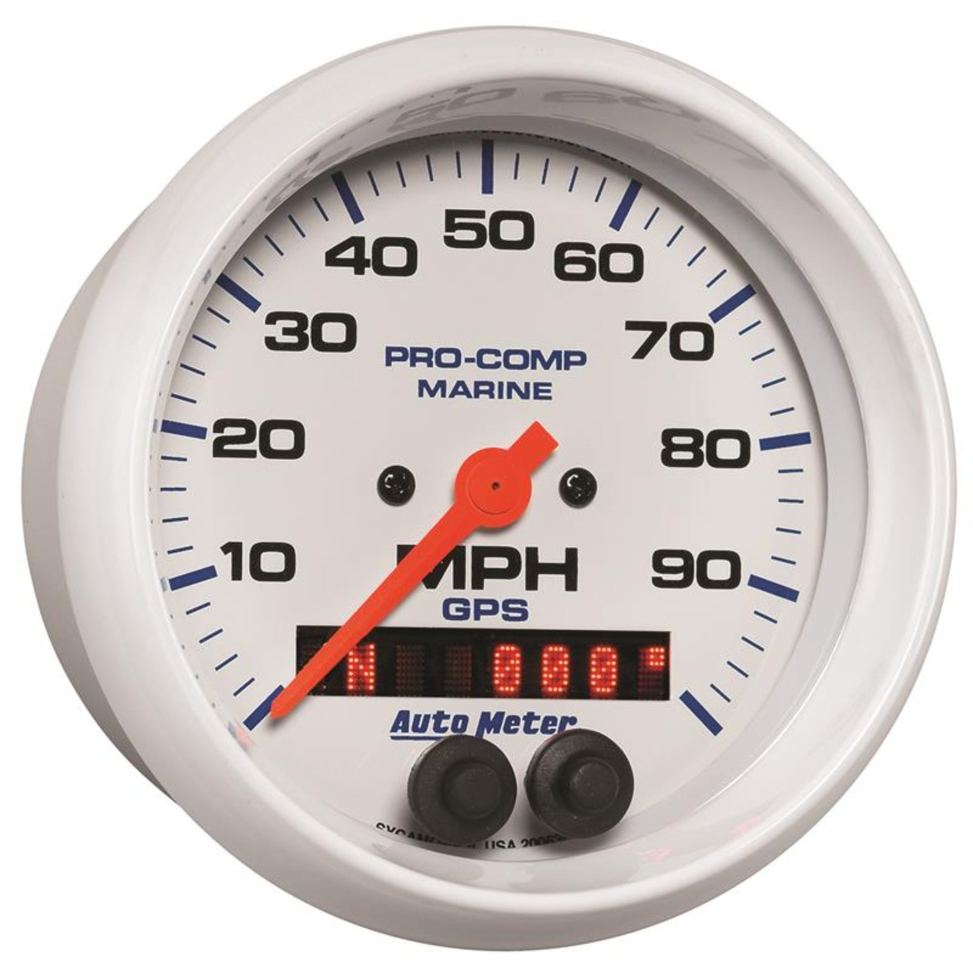 Picture of Autometer Gauge GPS Speedometer 3-3/8in 100 MPH Marine White Gauge