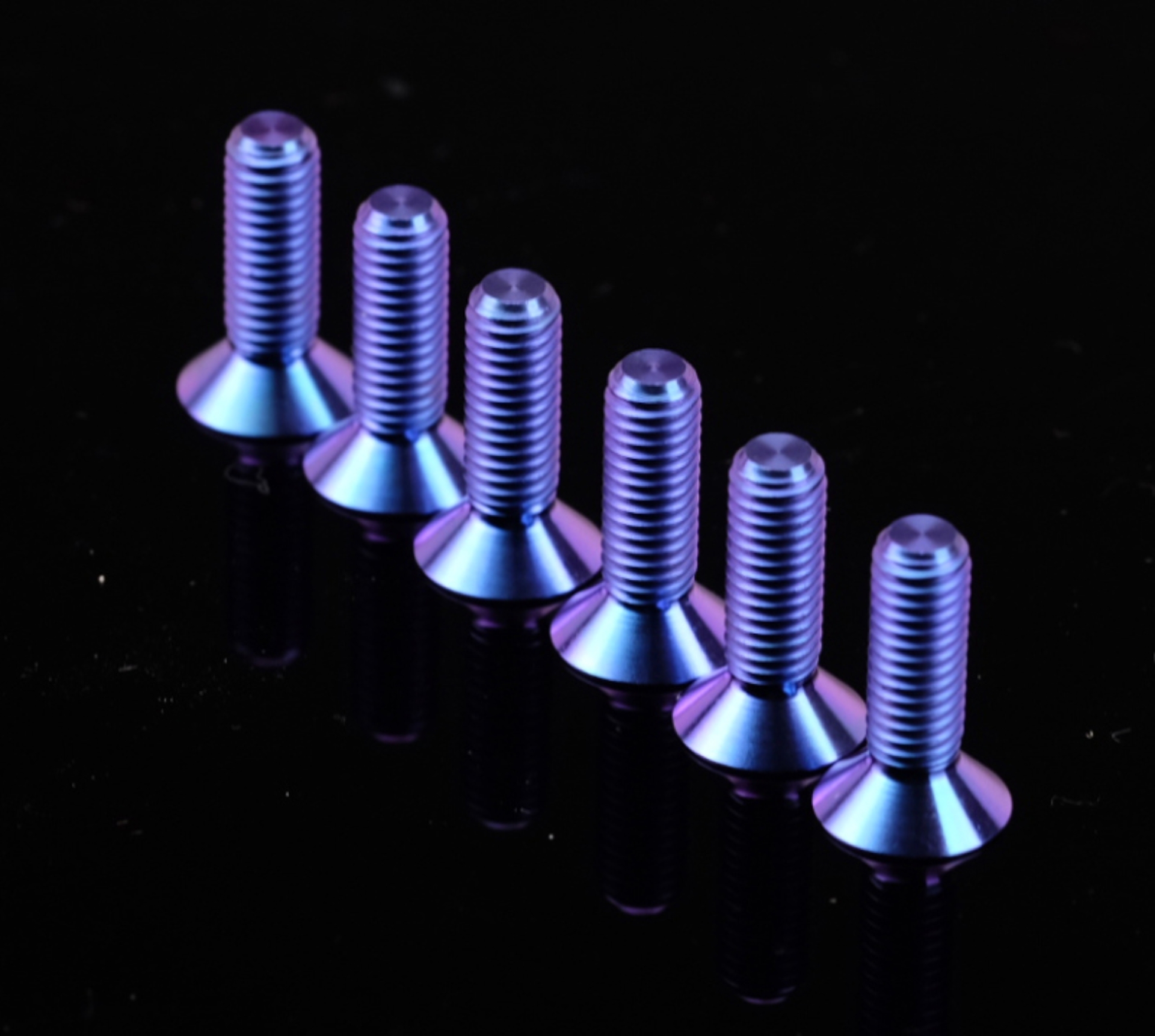 Picture of NRG Titanium Steering Wheel Screw Upgrade Kit (Conical) - Purple