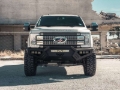 Picture of Road Armor 17-20 Ford F-250 SPARTAN Front Bumper Bolt-On Pre-Runner Guard - Tex Blk