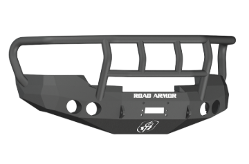 Picture of Road Armor 08-13 GMC 1500 Stealth Front Winch Bumper w/Titan II Guard - Tex Blk