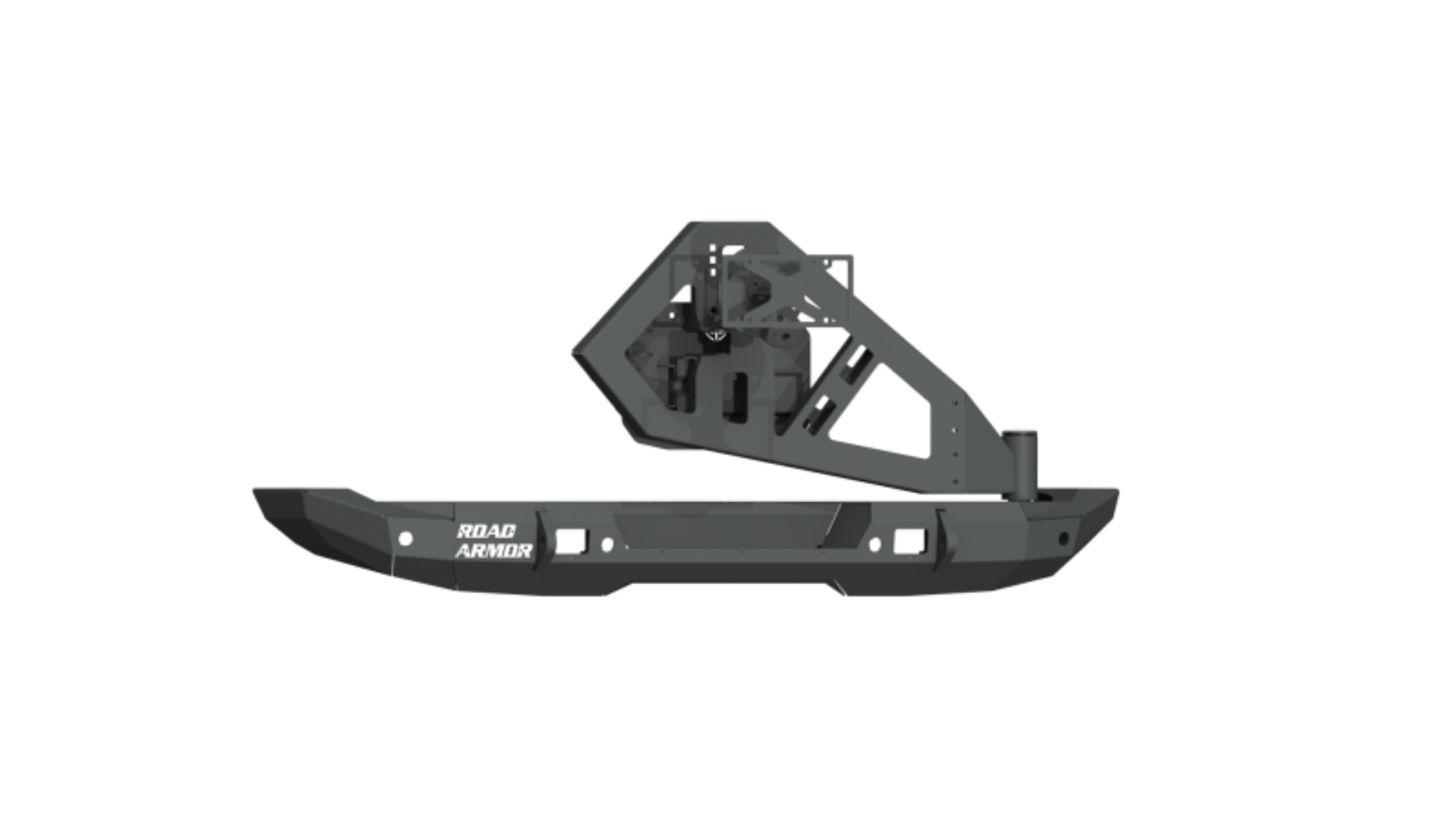 Picture of Road Armor 18-20 Jeep Wrangler JL Stealth Rear Bumper Full Width w/Tire Carrier Assembly - Tex Blk