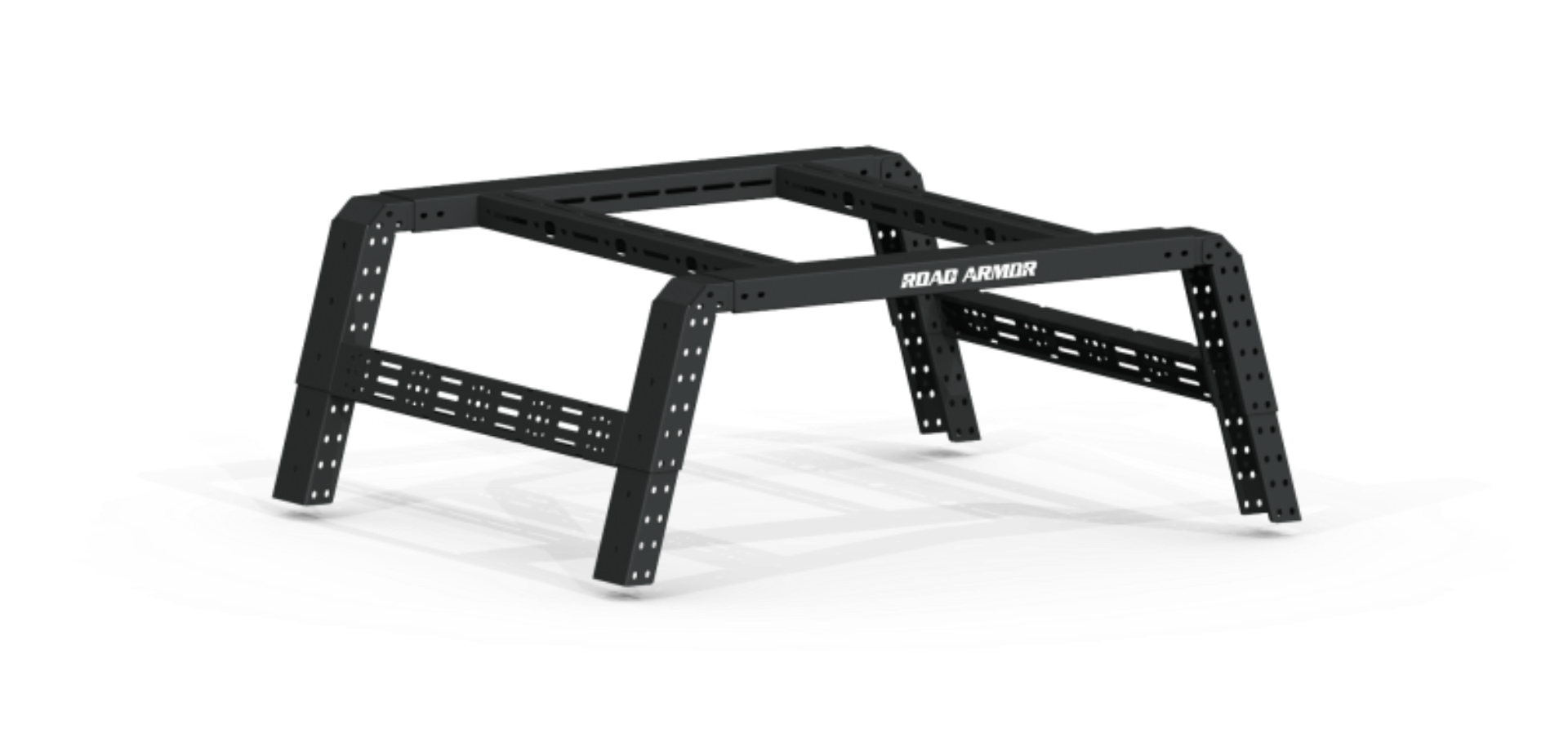 Picture of Road Armor Universal 5-1/2-6ft Bed TRECK Adj Bed Rack - Tex Blk (w/o Brackets)