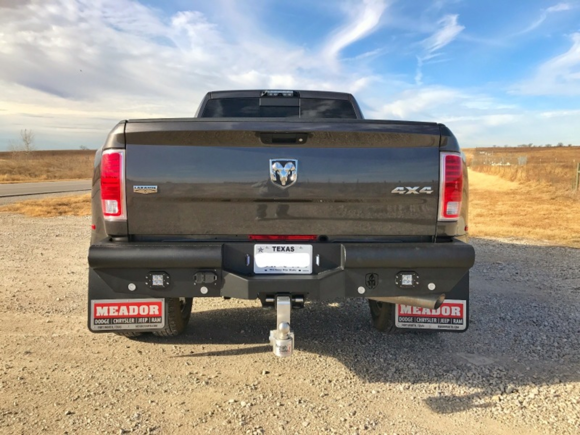 Picture of Road Armor 10-18 Dodge 2500 Vaquero Rear Non-Winch Bumper - Tex Blk