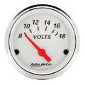 Picture of Autometer Arctic White 2-1/16in 8-18 Volts Air-Core Voltmeter Gauge