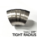 Picture of Ticon Industries 3.5in Welded Pie Cuts 1.65D Loose Radius 45 Deg Bend 1mm/.039in- 5pk