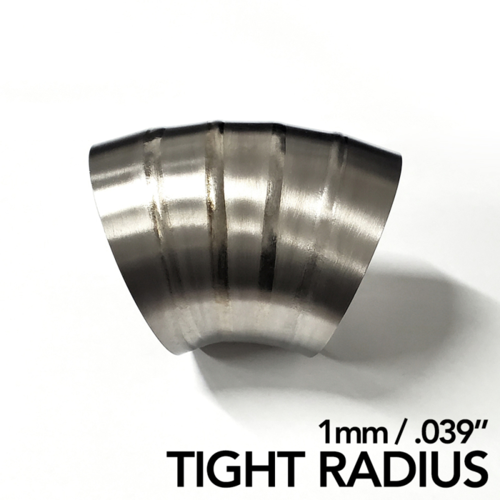Picture of Ticon Industries 3.5in Welded Pie Cuts 1.65D Loose Radius 45 Deg Bend 1mm/.039in- 5pk