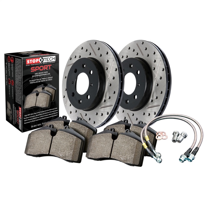Picture of Sport Axle Pack; Slotted and Drilled; Rear Brake Kit with Brake lines