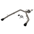 Picture of QTP 2019-2024 Ram 1500 QTP Screamer Split Rear Exit Cat Back Black Tips