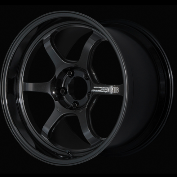 Picture of Advan R6 18x10.0 +24 5x114.3 Racing Titanium Black Wheel