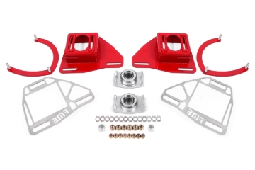 Picture of BMR Suspension 82-92 Chevy Camaro Caster/Camber Plates w/ Lockout Plates - Red
