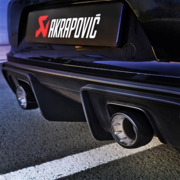 Picture of Akrapovic 2020+ Porsche Cayman GT4 (718) Tail Pipe Set (Black Coated Titanium)