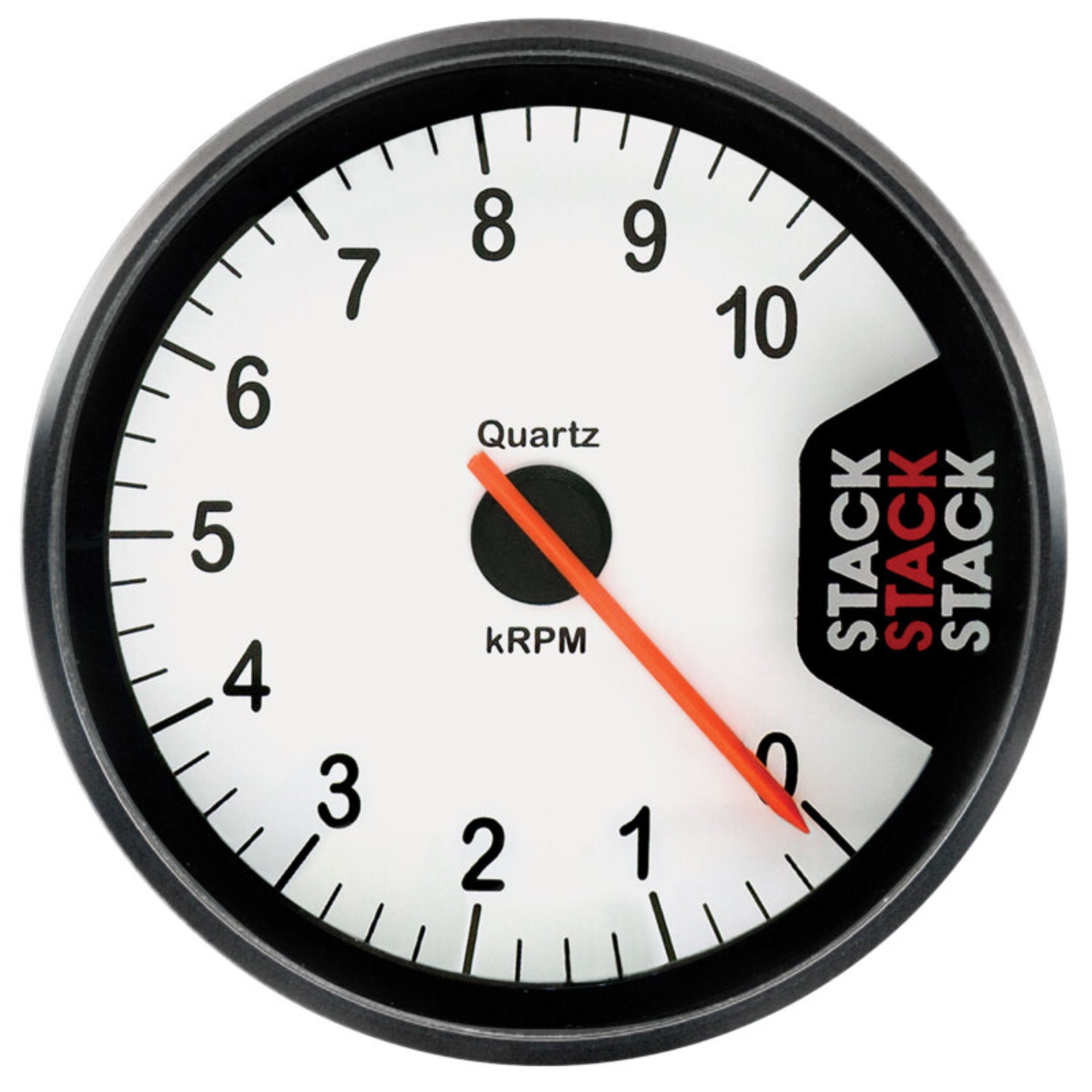 Picture of Autometer Stack Clubman Tachometer 80mm 0-10K RPM - White