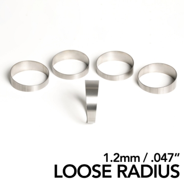 Picture of Ticon Industries 3.5in 45 Degree 1.65D CLR Loose Radius 1.2mm/.047in Wall Titanium Pie Cuts - 5pk