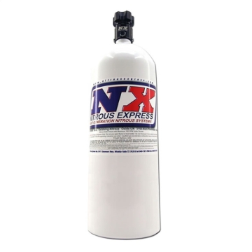 Picture of Nitrous Express 15lb Bottle w/Lightning 500 Valve (6.89 Dia x 26.69 Tall) w/ -6 AN Nipple