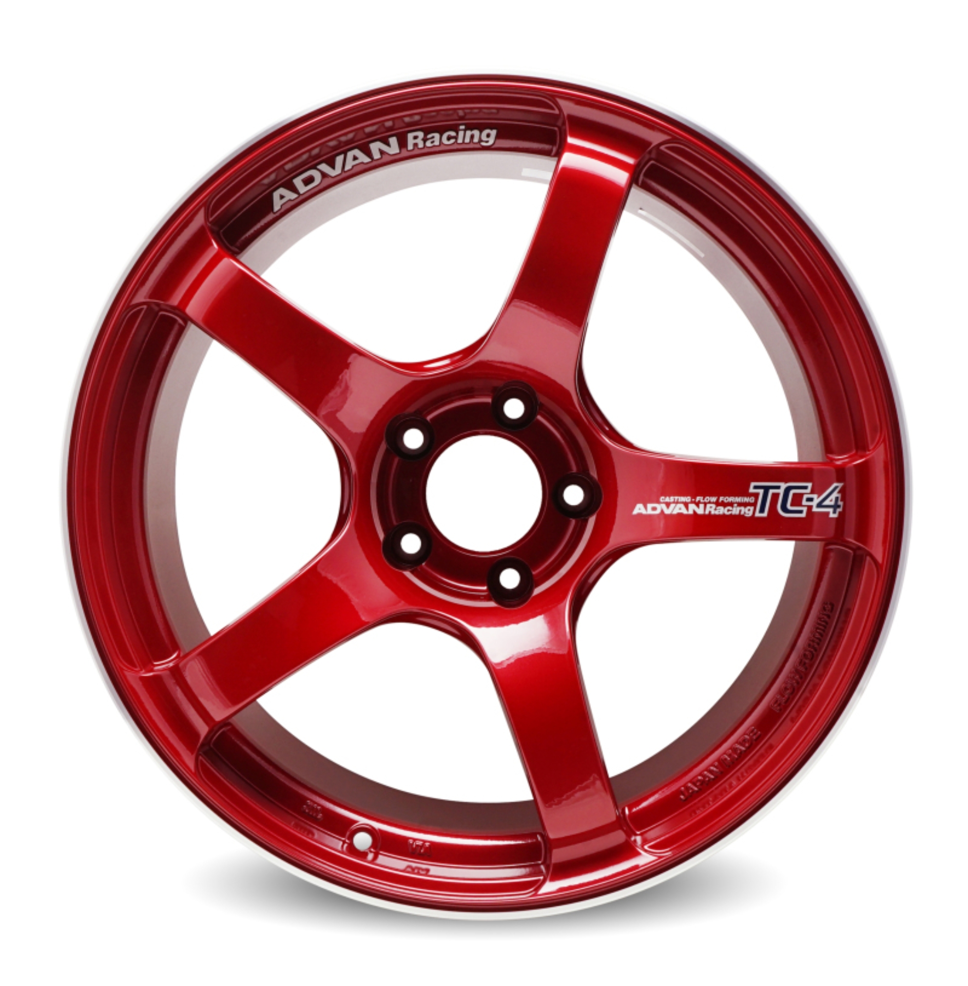 Picture of Advan TC4 17x7.5 +40 4x100 Racing Candy Red and Ring Wheel