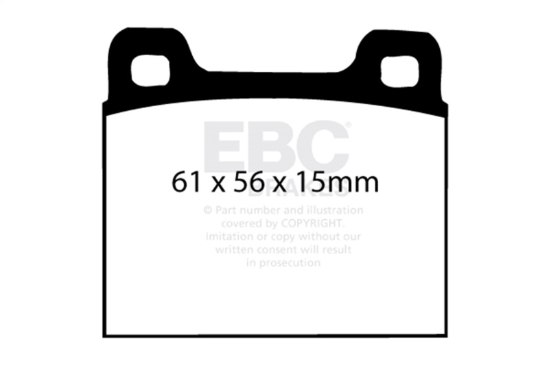 Picture of EBC 64-69 Porsche 911 2.0 (M Caliper) (Solid front rotor) Redstuff Front Brake Pads