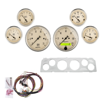 Picture of Autometer 6 Gauges Direct-Fit Dash Kit 64-66 Chevy - Antique Beige