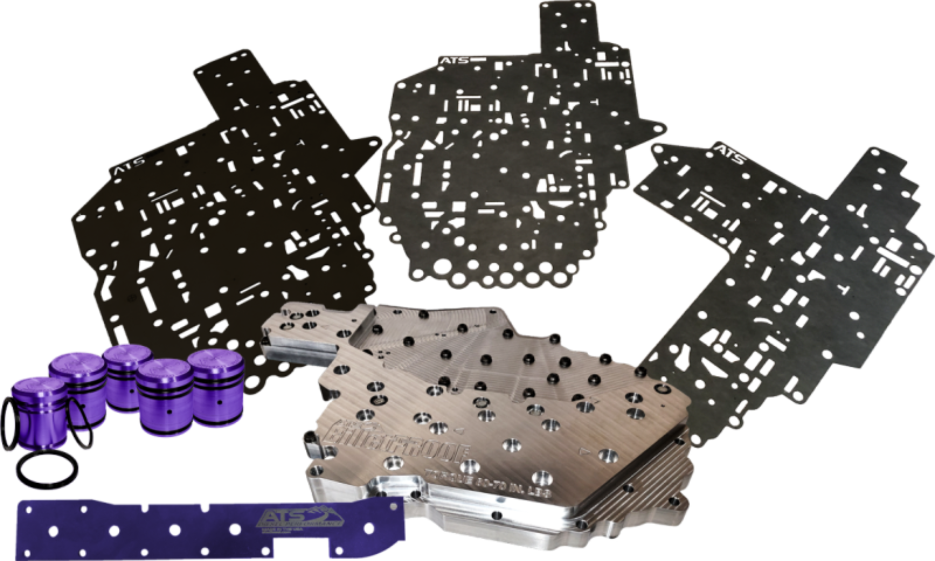 Picture of ATS Diesel 19-20 Dodge RAM 6.7L Cummins 68RFE Billet Valve Body Channel Plate Kit