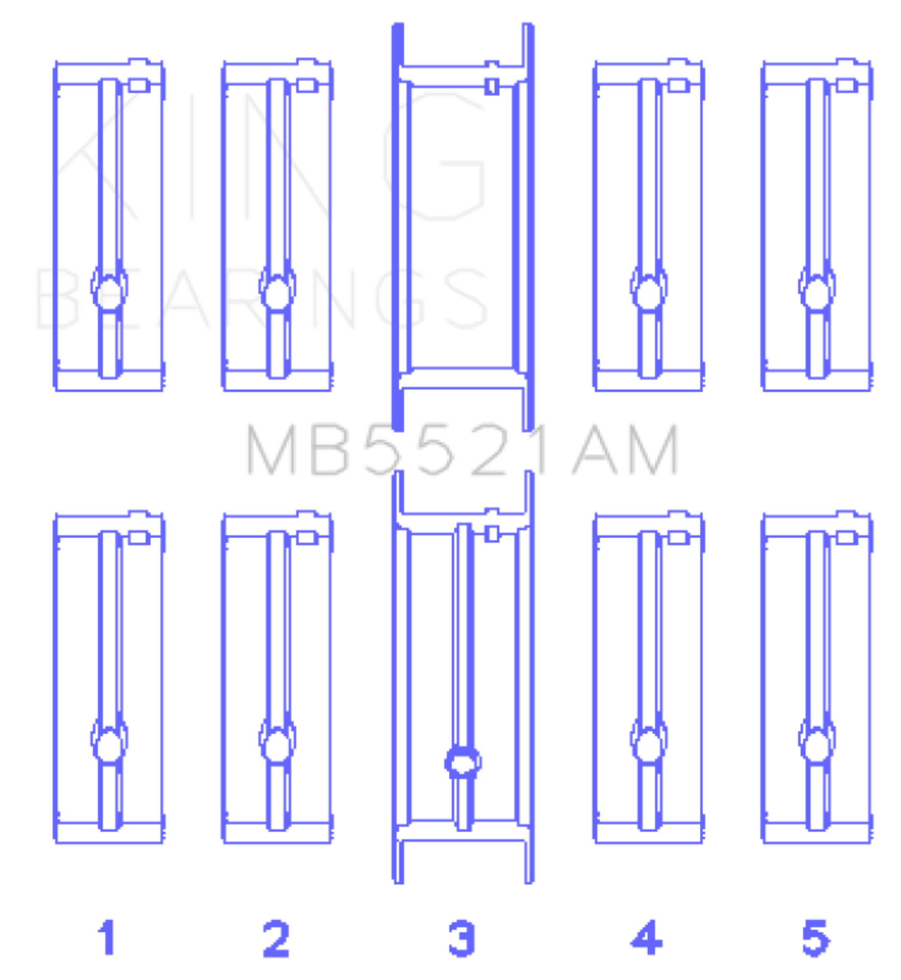 Picture of King Engine Bearings Chrysler 2.2L Main Bearing Set